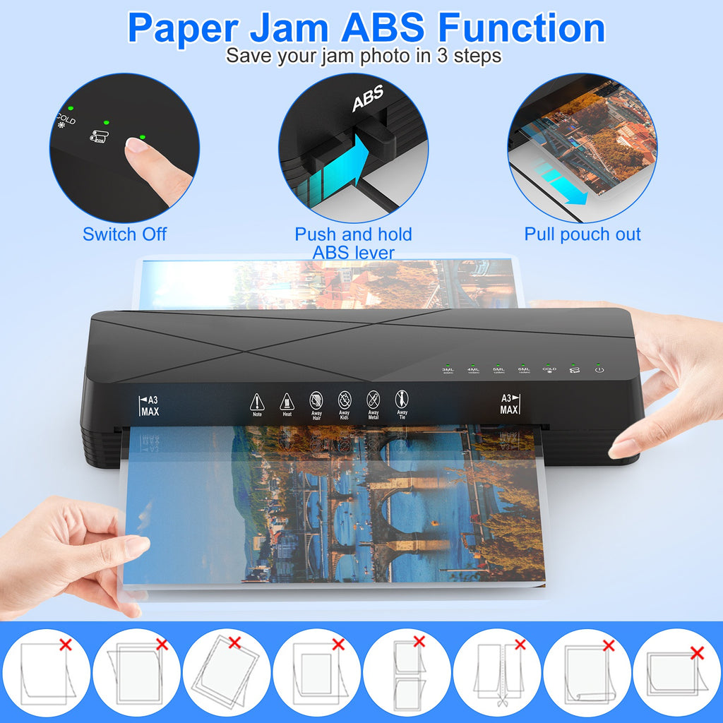 Machine de laminateur de 13 pouces 1Pc et laminateur thermique personnel en mode froid A4 avec fonction ABS