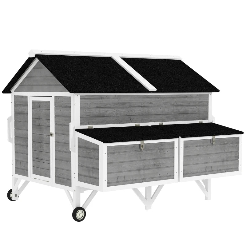 Roues Coop W de poulet en bois