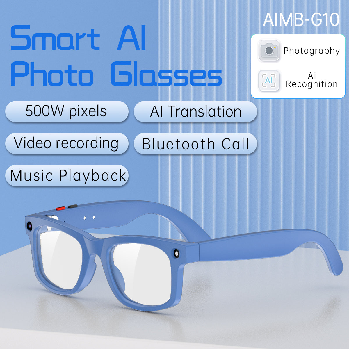 Lunettes de soleil Bluetooth pour la traduction d'appel de musique S2