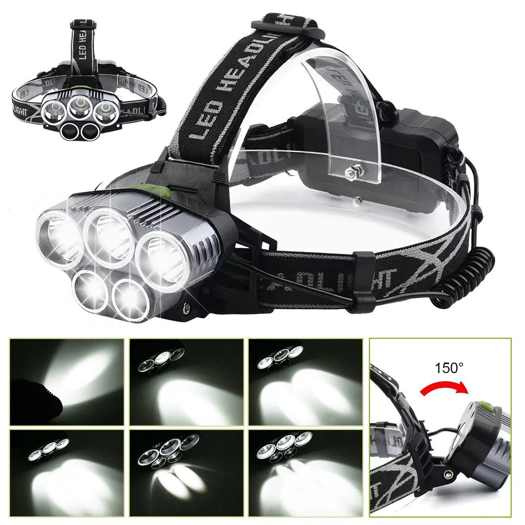 Projecteur rechargeable 20000 Lumen LED phare 6 modes Projecteur de phare pour Camping Cy