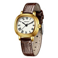Montre Quartz à échelle romaine carrée féminine