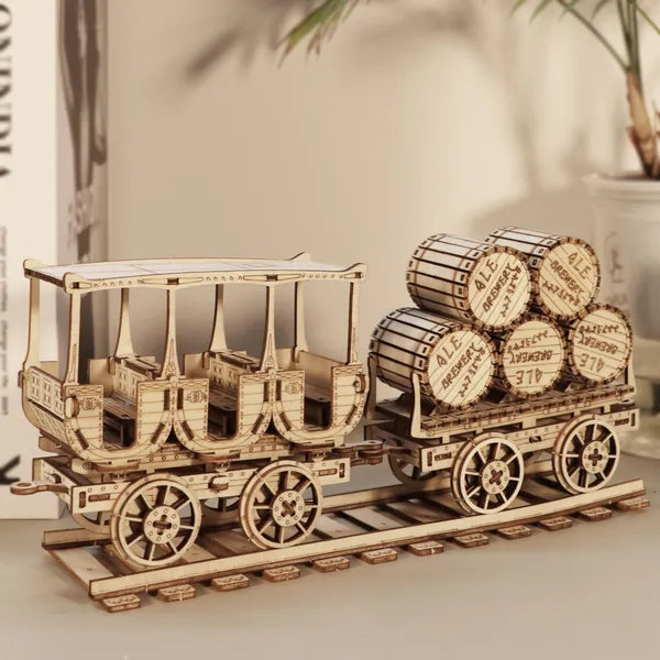 Puzzles en bois 3D Modèle de camion de vin Kits Brainteaser et Puzzle pour cadeau d'anniversaire de Noël