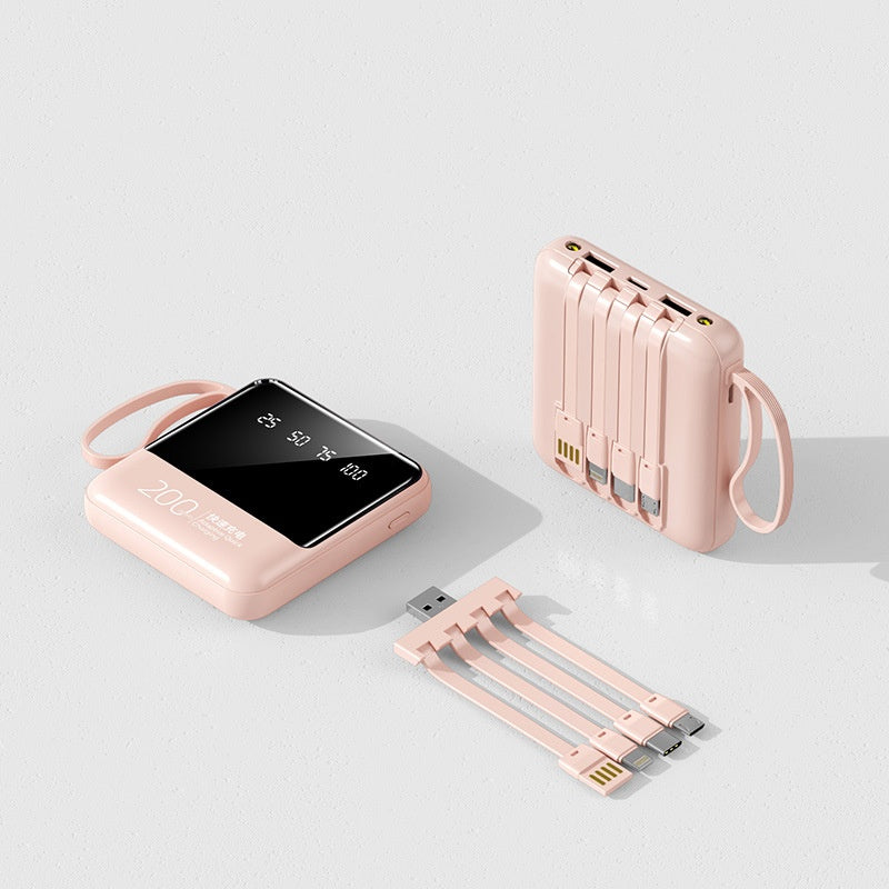 Power Bank Mini Compact Portable Mirror Chargement rapide Alimentation mobile de grande capacité