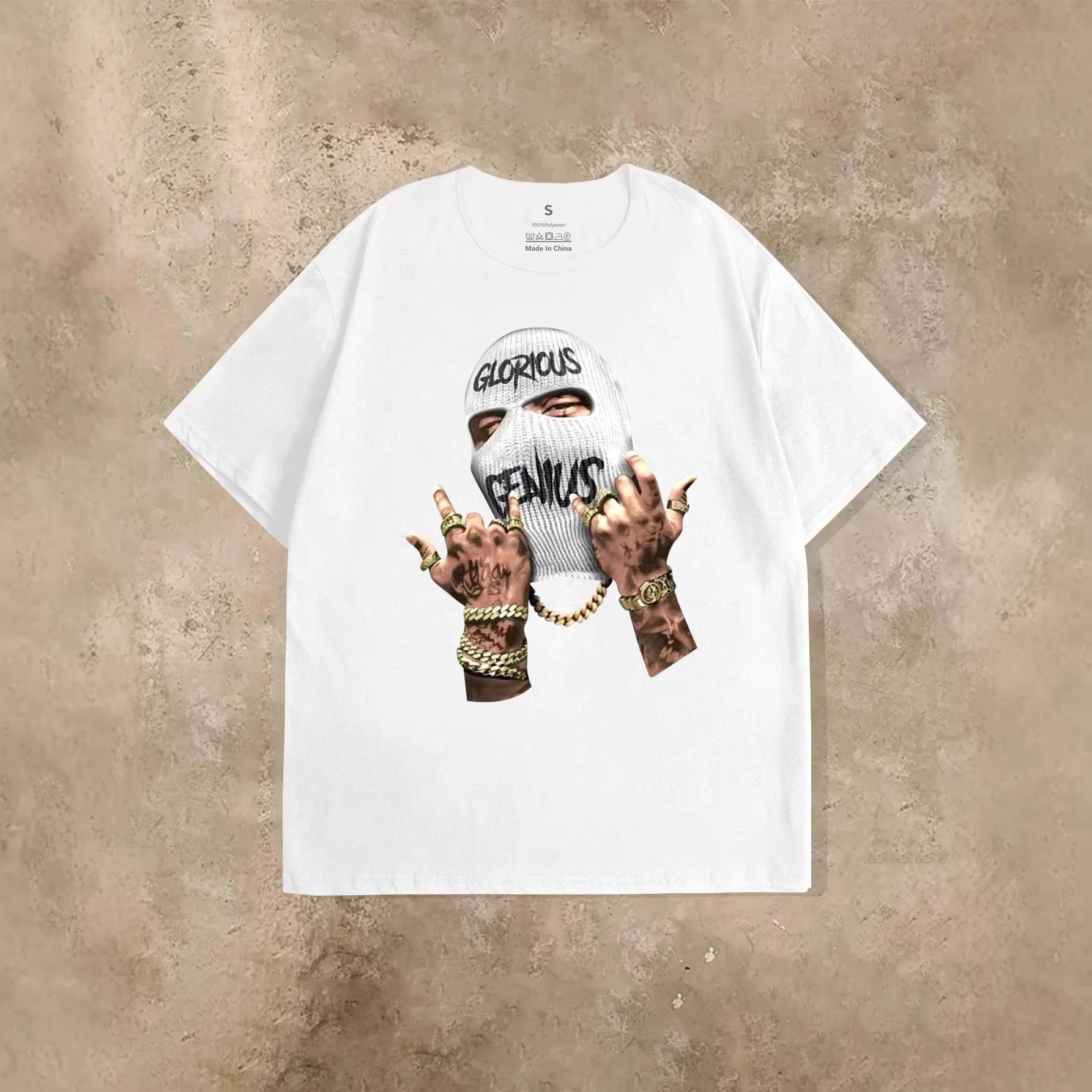 T-shirt en T-shirt rond homme Retro manches courtes