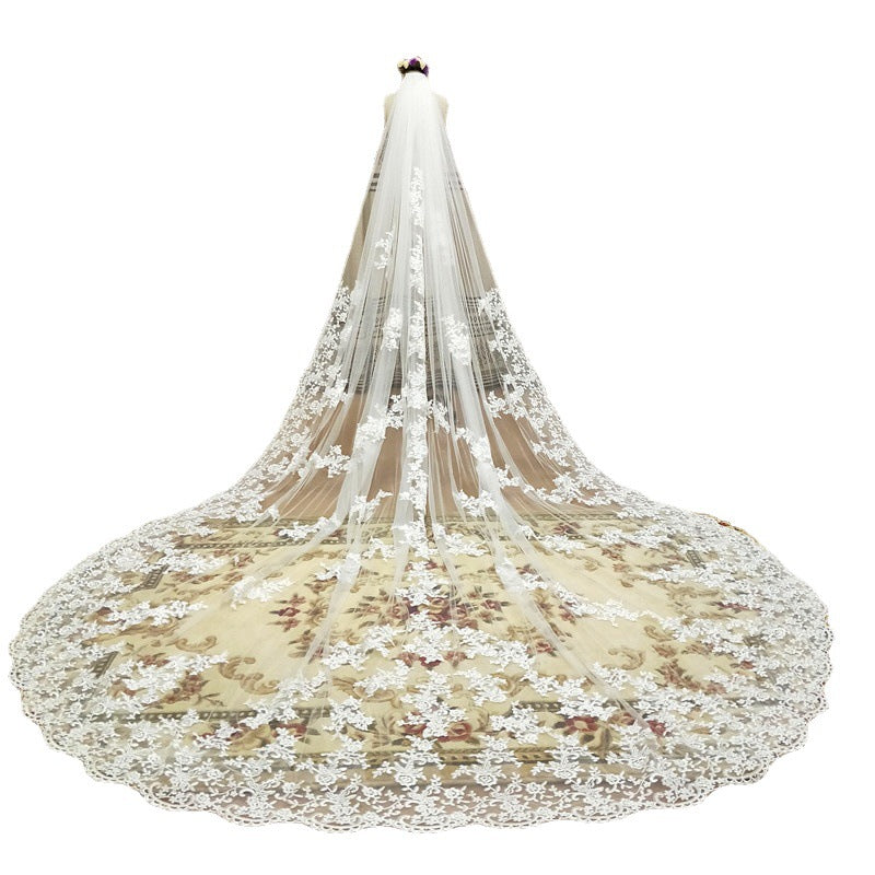 Modèle Cathédrale Longueur Dentelle de mariée Veil