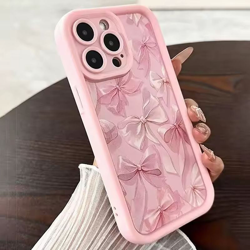Casual Casual Creative Bow boîtier de téléphone en silicone
