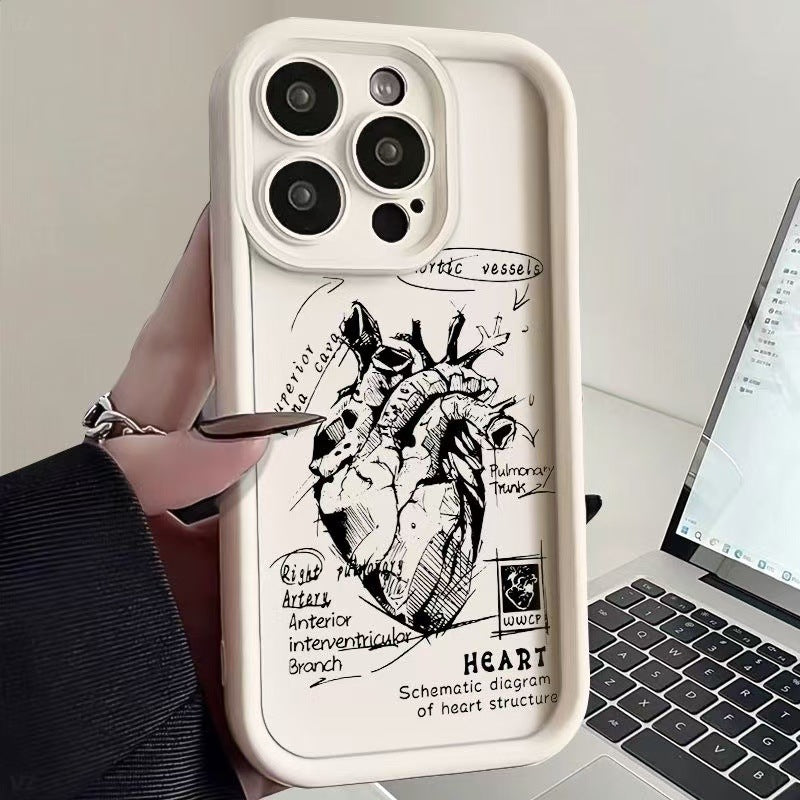 Mode Modèle cardiaque personnalisé Cas de téléphone