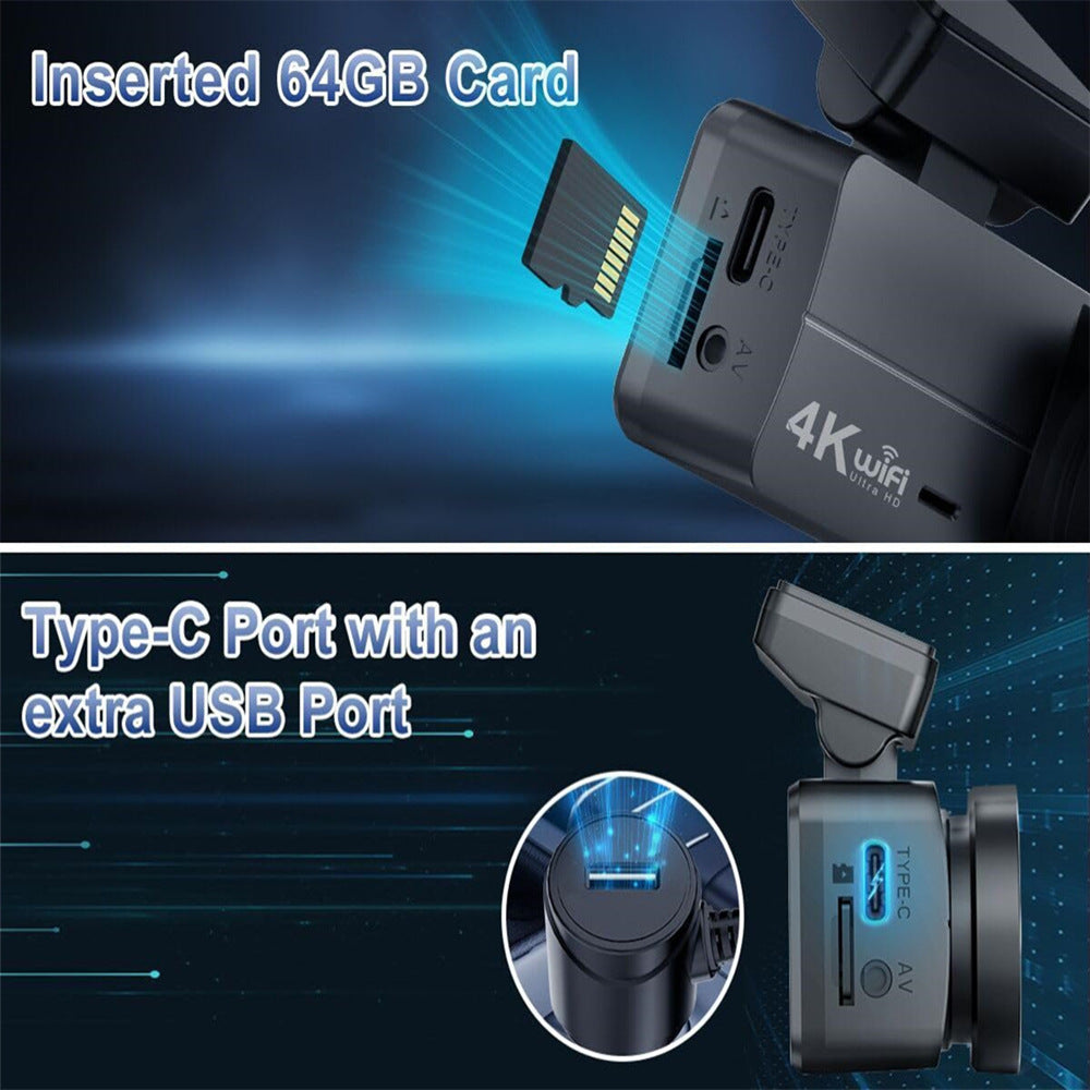 HD WiFi Interconnexion de téléphone mobile Loop Recording Driving Recorder