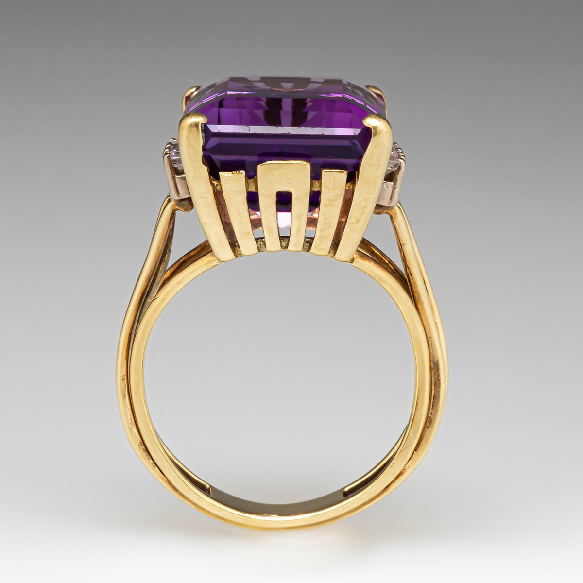 Simple anneau de zircon doré électroplaqué