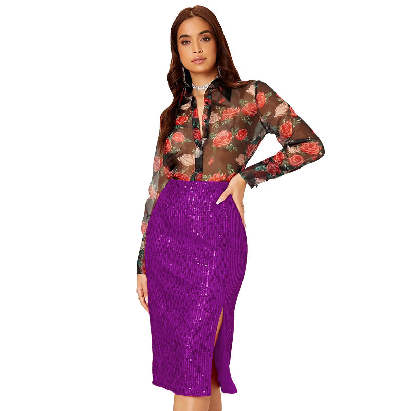 Robe de paillette de gaine d'hiver pour femmes