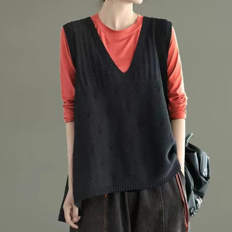 Veste à col en V pour femmes
