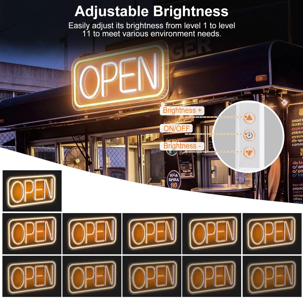 Panneau ouvert de LED d'affaires