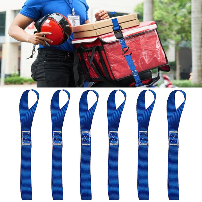 6pcs Moto moto Soft Loop Transport Attache vers le bas 2,5x30cm.