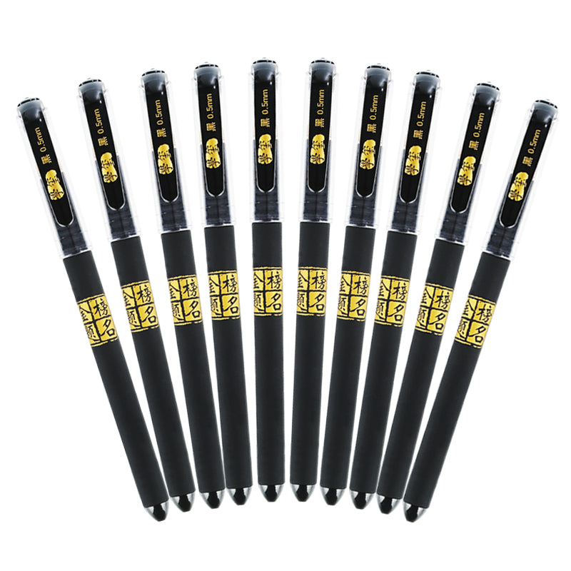 Stylo gel noir de carbone pour étudiants