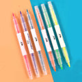 Stylo marqueur à double tête 6 couleurs