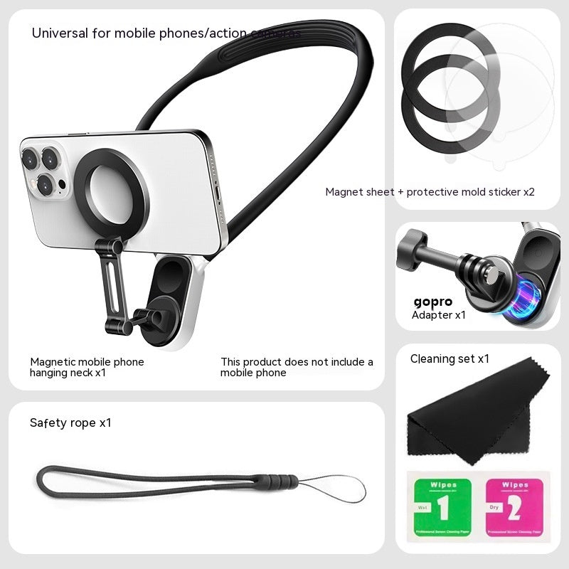 Cou suspendu Téléphone mobile Caméra de sport Support magnétique