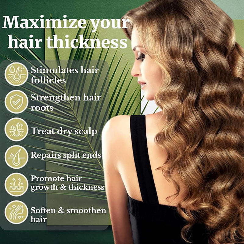 Huile de bathana tonique pour les cheveux pour la perte dense anti-hair