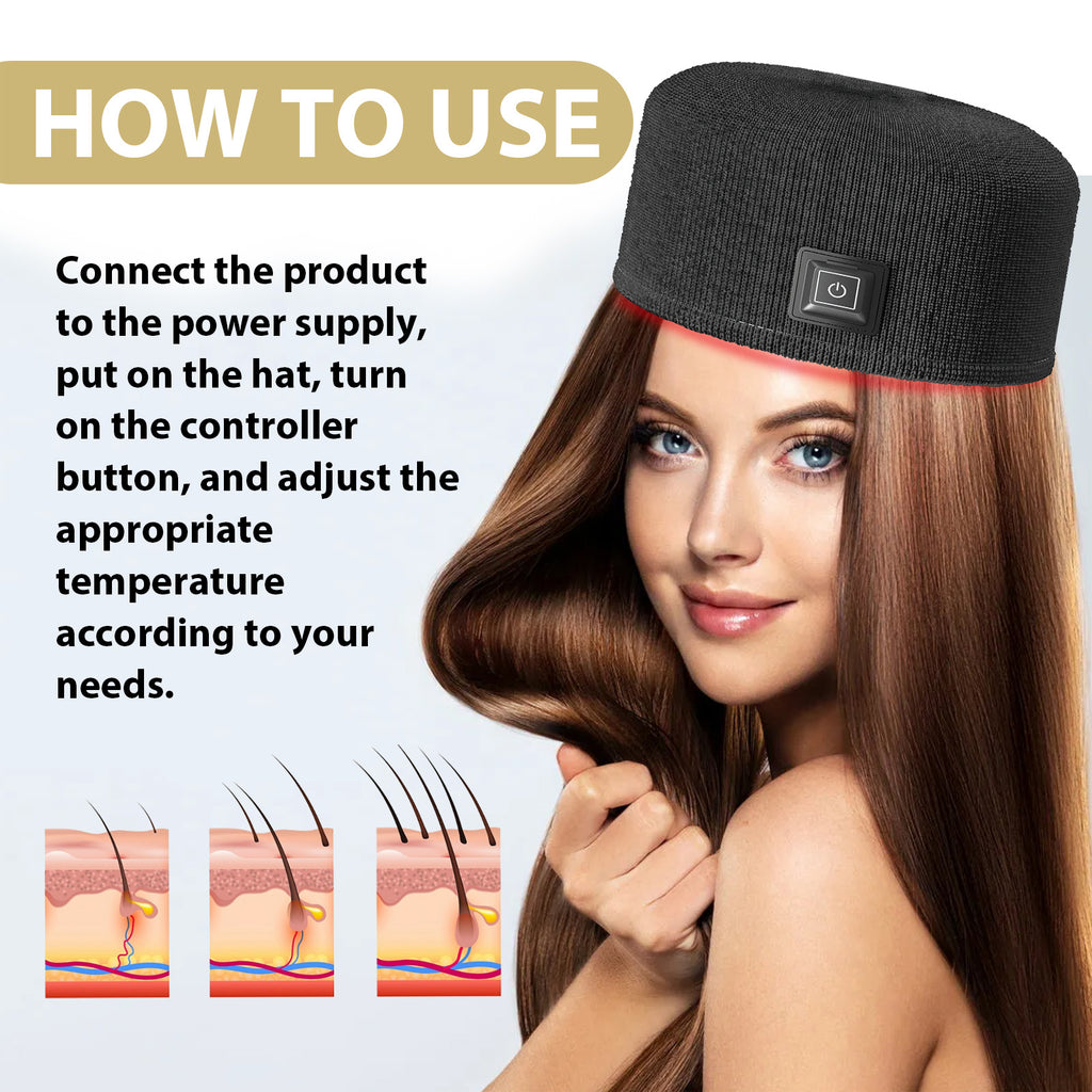 Huukea Dense Toupee Réparation des cheveux Manique épais cheveux fixation tête Massage soins chauffage Ca