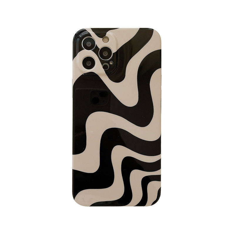 Etui de téléphone blanc et noir