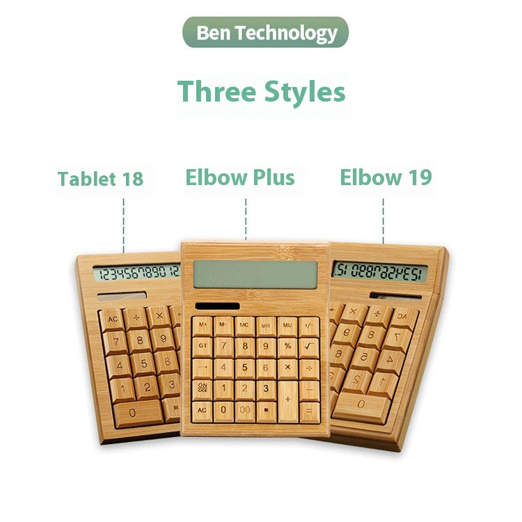 Calculatrice solaire de bambou Bureau Protection de l'environnement