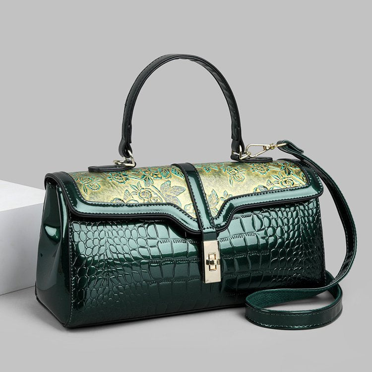 Sac de rangement en crocodile de grande capacité