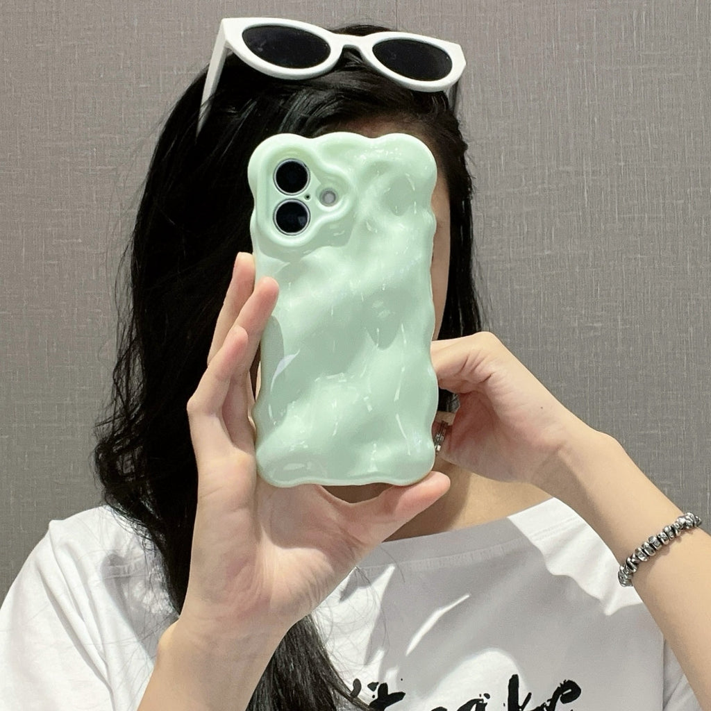 Coque de téléphone couleur solide Macaron créative et polyvalente