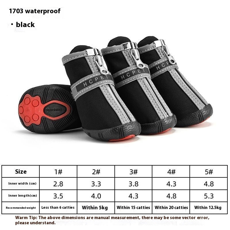 Chaussures pour chiens imperméables, antidérapantes, résistantes à l'usure