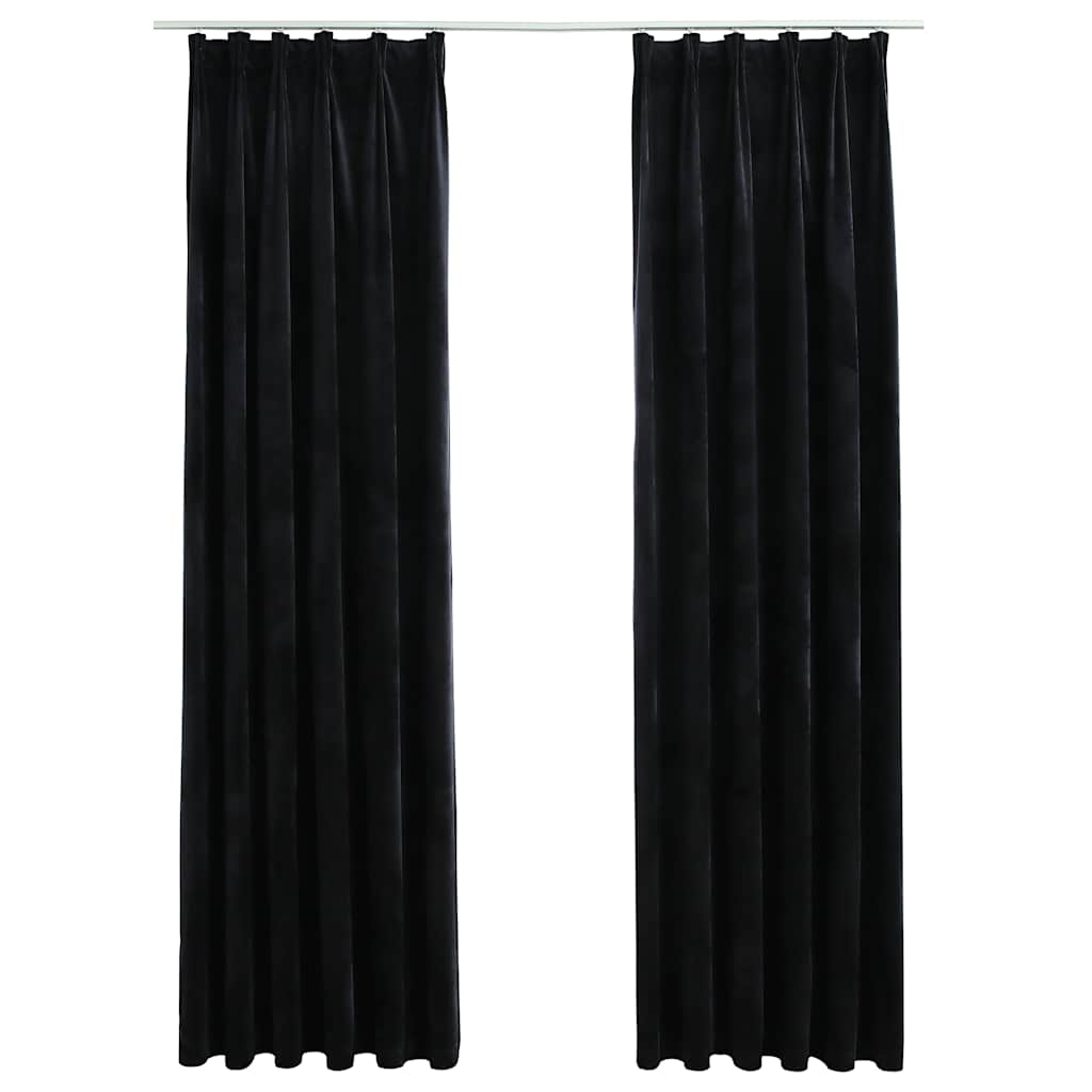 Rideaux noir avec crochets