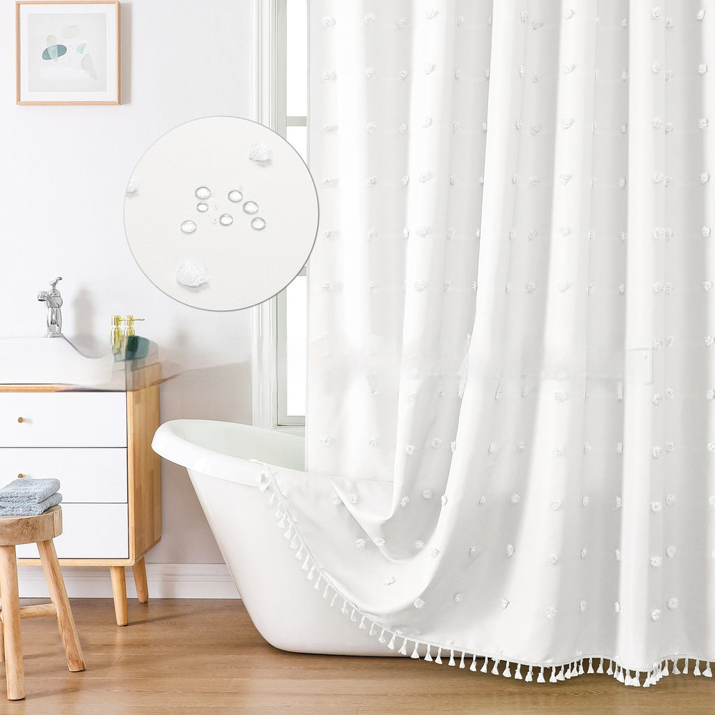 Rideaux de douche simples en polyester Hydrangea coupé