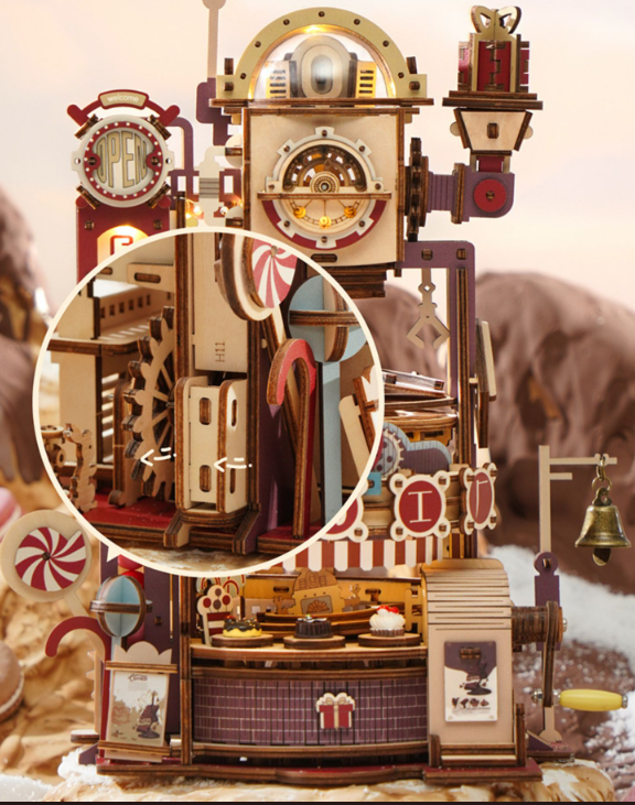 3d Puzzle artisanale Diy Assemblage Modèle Chocolate Factory Blocs de construction