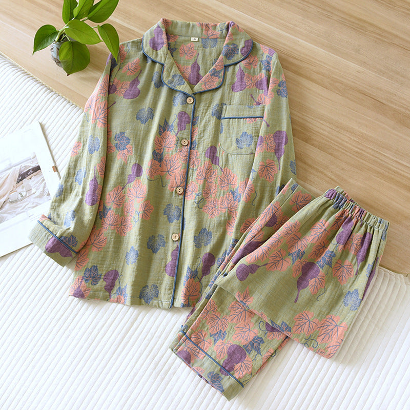 Tissu de pyjama jacquard teint de coton mince pour femmes