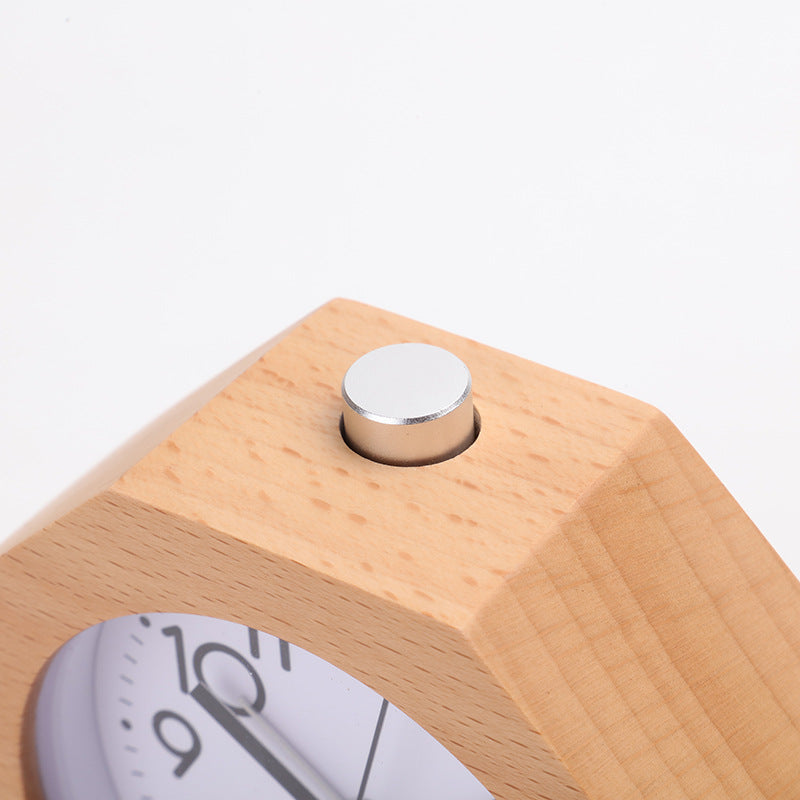 Horloge de Materia en hêtre polygone Réveil lumineux Étudiant Table de nuit Antair Hexagonal