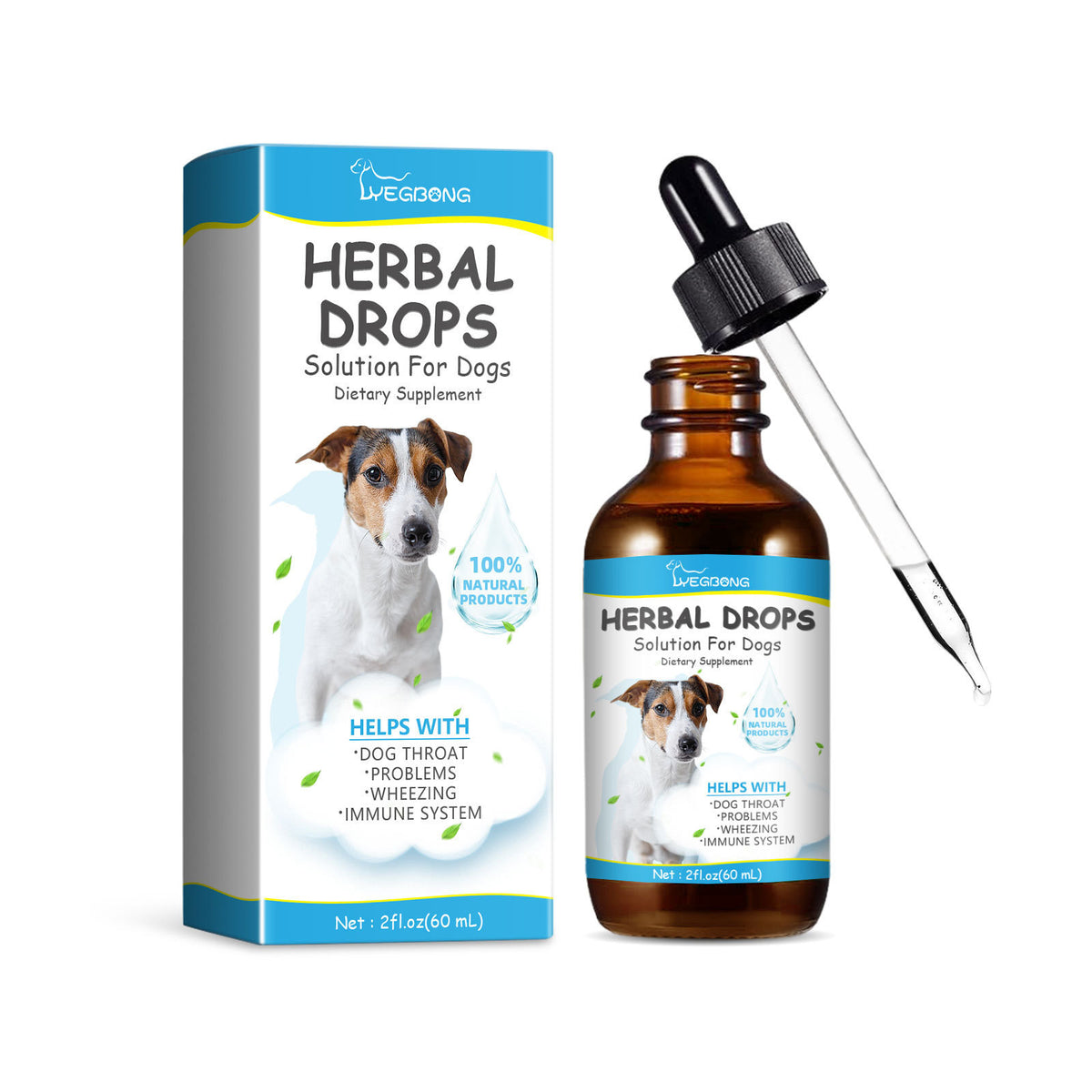 Yegbong Pet Cough Herbal Drops Pet Body Disconfort Care for Pet Cough And Runny Nez