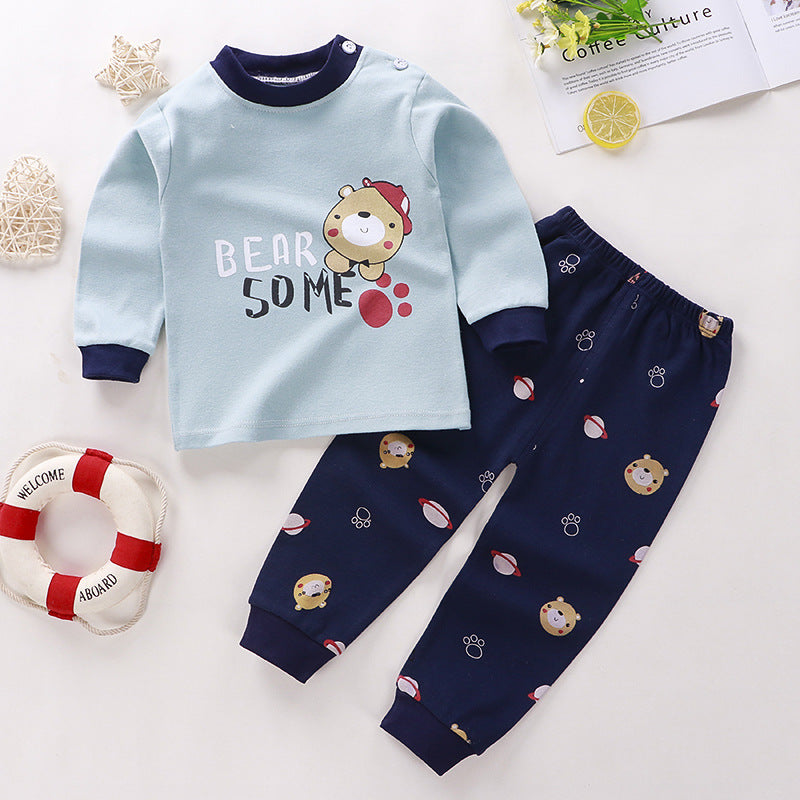 Costume pour enfants Pure Cotton Vêtements pour bébés Vêtements de salon chauds Vêtements d'automne Vêtements pour enfants