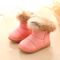 Bottes de coton de coton de neige en vraie fourrure de lapin épaissie