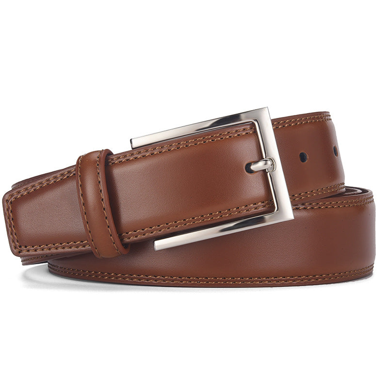 Ceinture en cuir pour hommes Boucle d'épingle en cuir