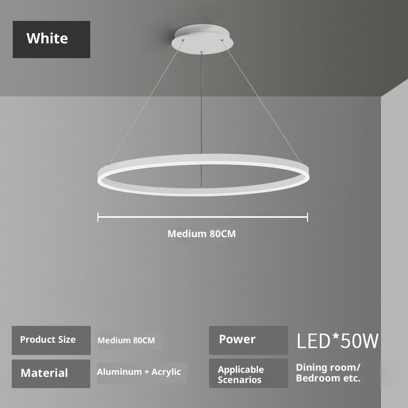 Annular LED Dining Room Lamp is lightweight and luxurious