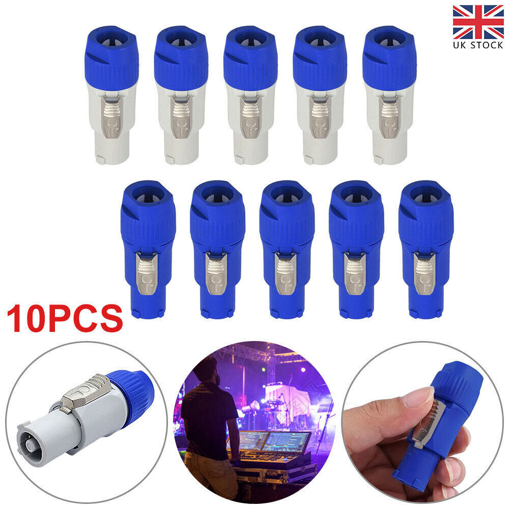 10pcs NAC3FCA Prise de speakon 3 PIN mâle Powercon connecteur 20A 250V AC prise d'alimentation