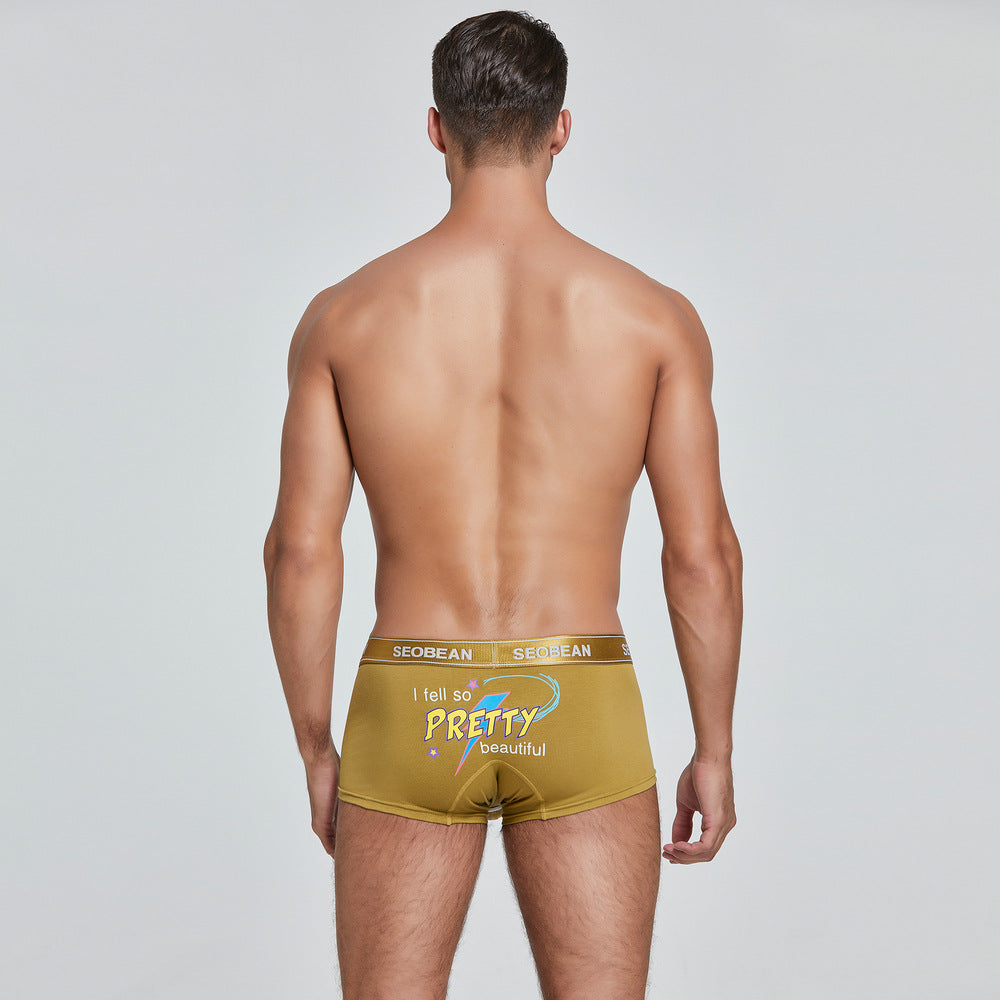 Spring Men's Boxers Mode Trendy Sexy Hommes Bas Culottes