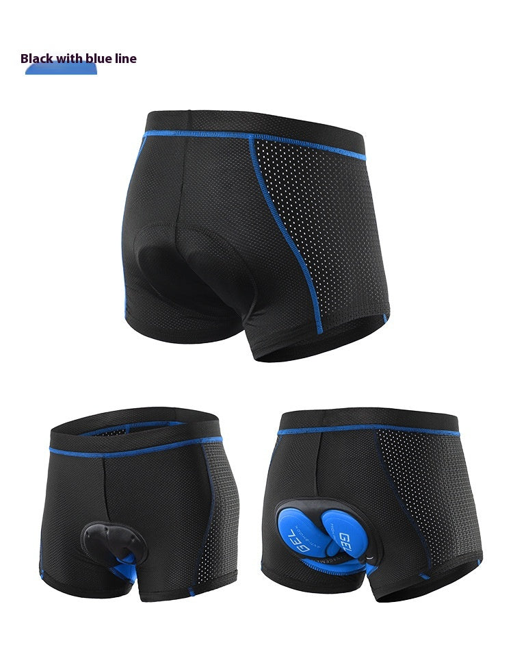 Pantalon de vélo respirant Sous-vêtements de sport Hommes épais absorbant les chocs Silice Gel Pad C