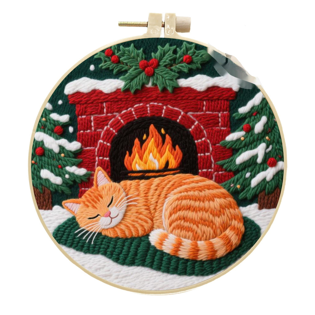 Cat Broderie artisanale Diy Matériau Package