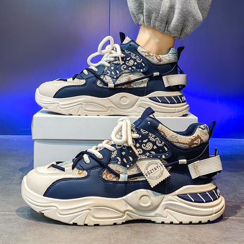 Chaussures de course casual hommes avec des semelles épaisses et des semelles antidérapantes