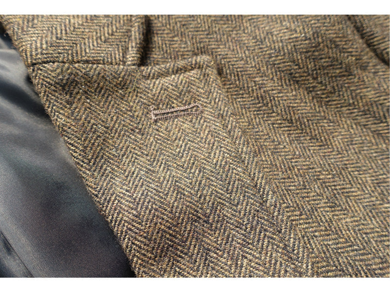 Style américain Vintage Herringbone Tweed lourd poids veste de travail en laine
