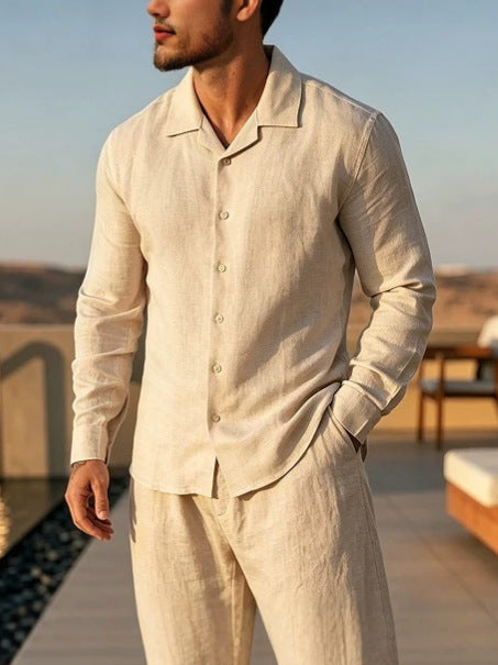 Chemise à manches longues à manches longues style cubain