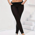 Leggings à manches hautes en polaire élastique thermique