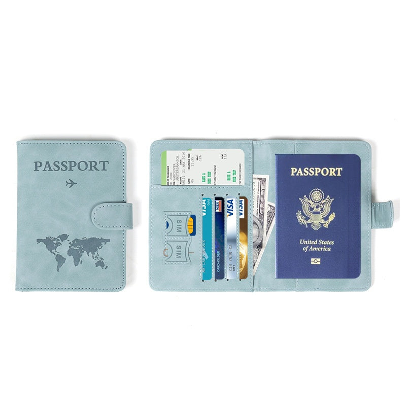 Carte de l'étui en cuir Porte-passeport Porte-cartes International Sac Organisateur