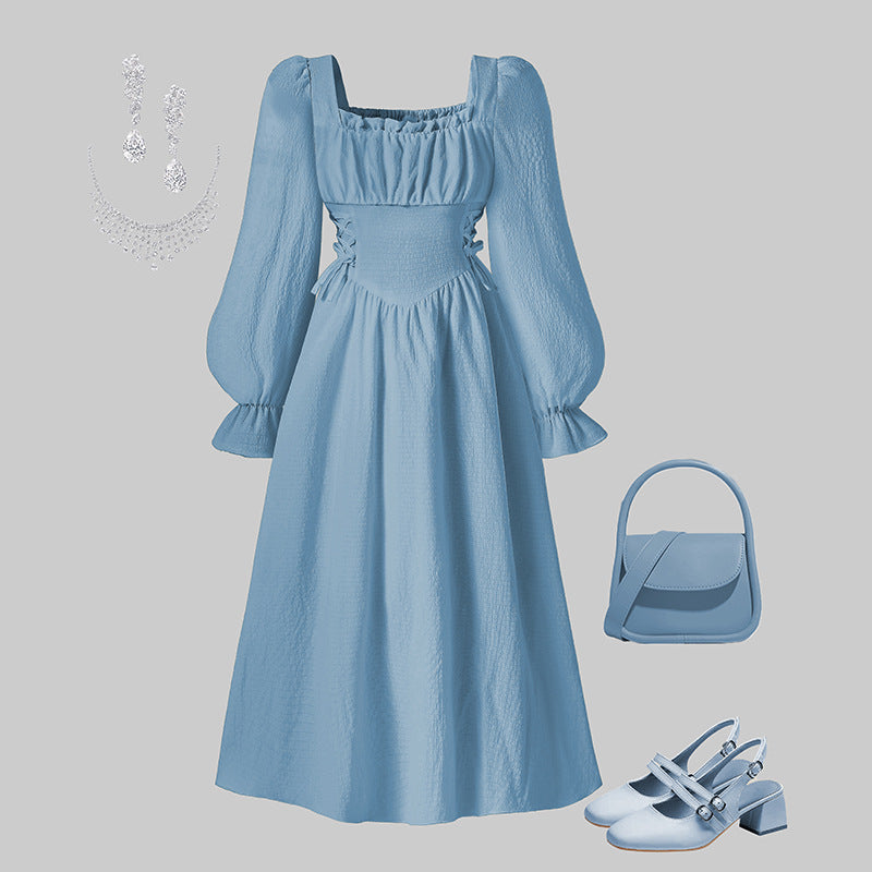 Robe de style français Elégante Vintage Femme