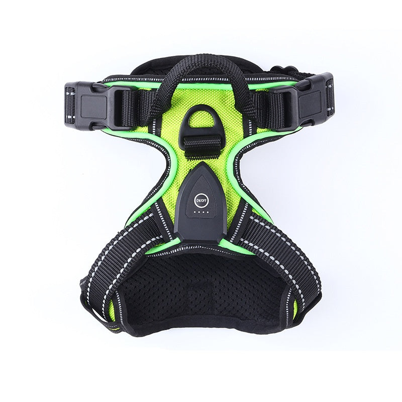 Led Pet Light-Up Harness Nighttime Dog Walking Anti-Collision Veste d'éclair réglable pour