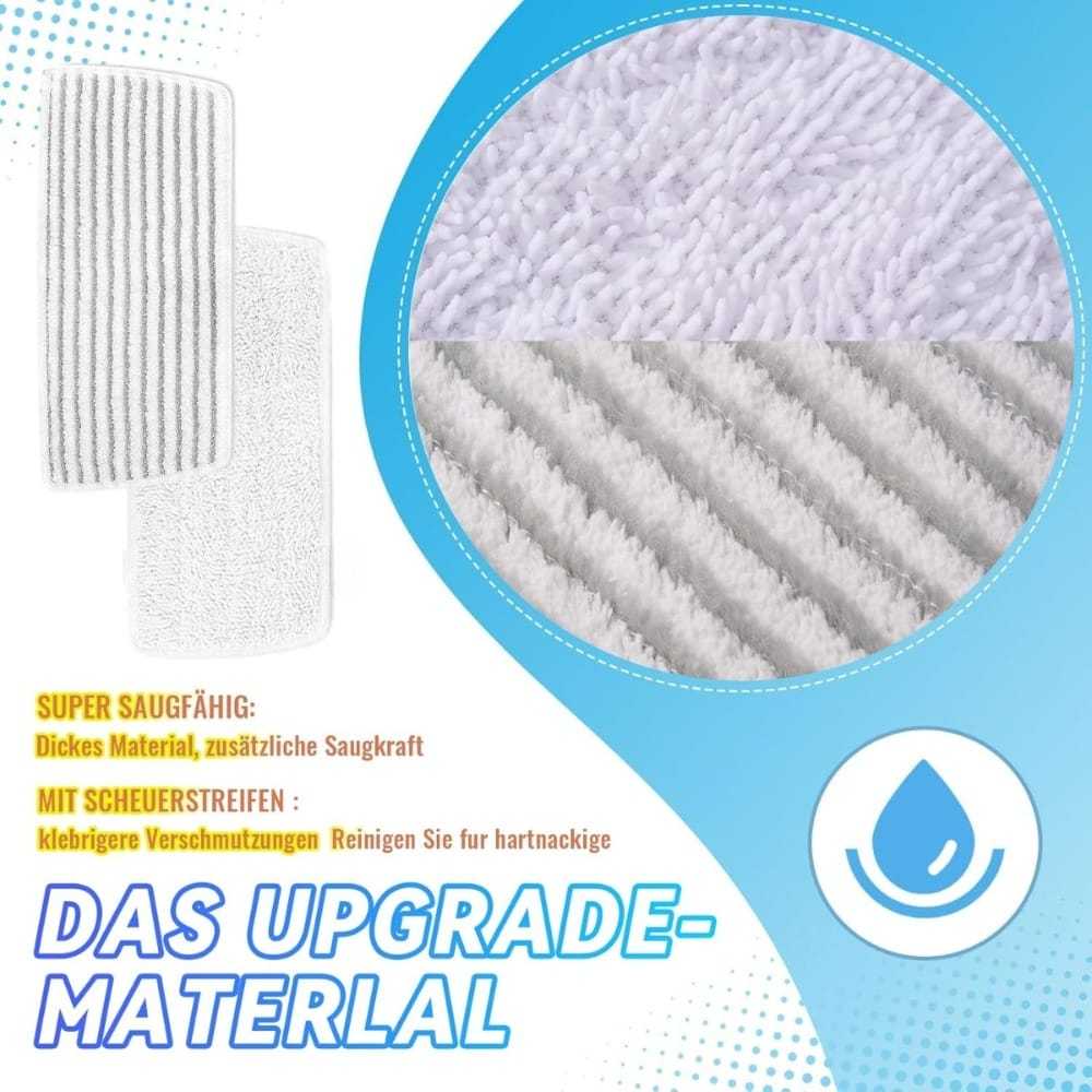 10 Plaquettes plates Microda XXL compatibles — blanc avec bandes horizontales pour un plancher efficace