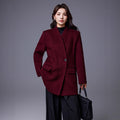Manteau court en laine de style vintage pour femmes